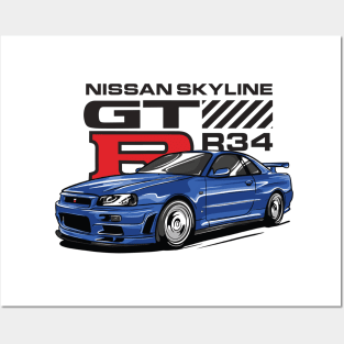 Nissan Skyline GTR R34 JDM Legend Posters and Art